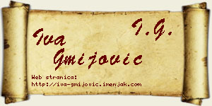 Iva Gmijović vizit kartica